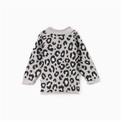 Джемпер вязаный Крошка Я Leo Baby рост 80-86 см, темно-серый