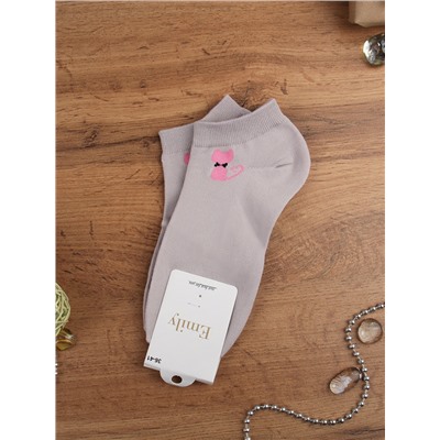 Носки р. 35-40 Кошка короткие / L802 /уп 10/500/1200/ ОДНА ПАРА/ МАРКА