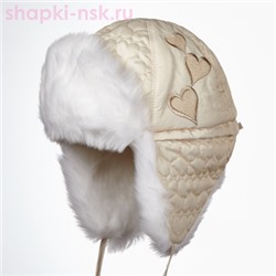 229-З Валентинка Ушанка для девочки (50-52)