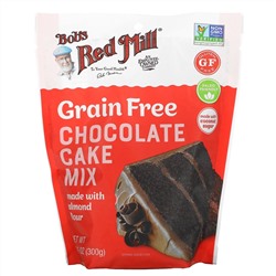 Bob's Red Mill, Chocolate Cake Mix, Made with Almond Flour, Grain Free, 10.5 oz (300 g)