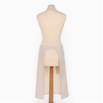 Фартук Этель ECO, цвет молочный, 60×64 ±6 см, 70% хл, 30% лён, 190 г/м²