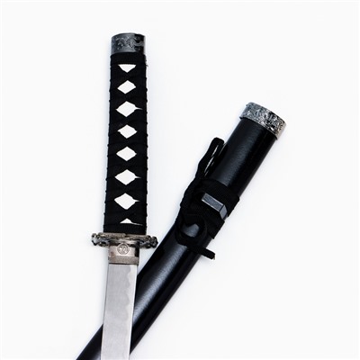 Макет оружия «Сувенирная катана на подставке. Нао», 77 см, чёрный глянец