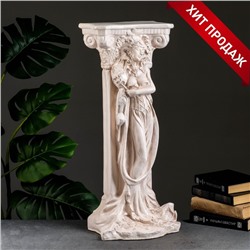 Колонна декоративная «С девушкой», гипс, состаренная, 65 см