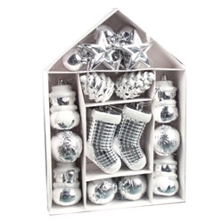 Елочное украшение Набор 20 штук Ассорти / 5618 /уп 20/ микс (Розовый)