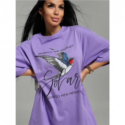 Футболка Амина (лиловый птичка)