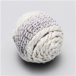 Набор витых игрушек для кошек: мышь 7 см шарик 4 см, сизаль, цвет МИКС