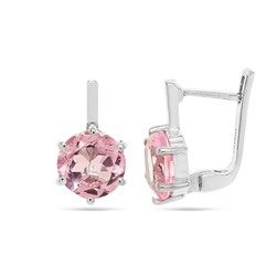 Серьги из серебра морганит, Момент
