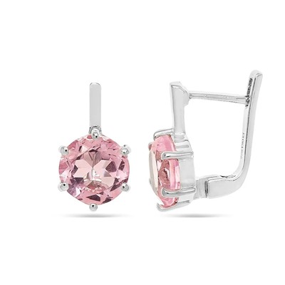 Серьги из серебра морганит, Момент