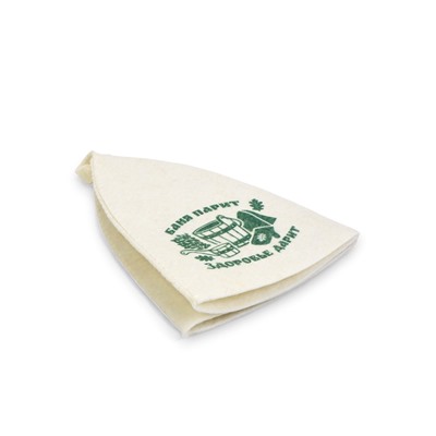 Шапка для бани и сауны «Баня парит - здоровье дарит», полиэфир 70%, шерсть 30%, «Добропаровъ»