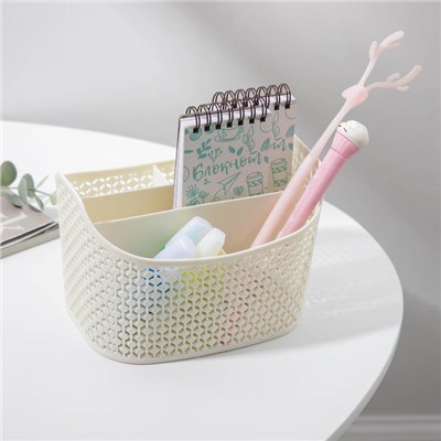 Корзина для хранения, 5 отделений, 18.3×14.2×11.7 см, цвет МИКС