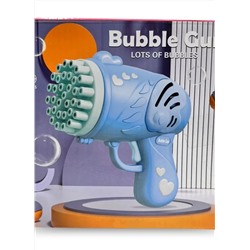 Пушка-генератор мыльных пузырей от батареек, синяя