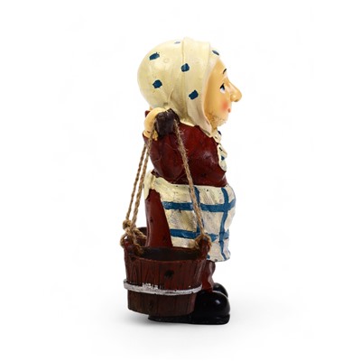 Садовая фигура из полистоуна «Бабушка с ведрами», 20×7×19 см, Greengo
