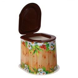 Туалет дачный, h=36 см, без дна, с отверстиями для крепления к полу, МИКС