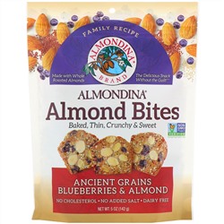 Almondina, Almond Bites, Ancient Grains Blueberries & Almonds, 5 oz (142 g)