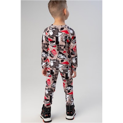 Термокомплект трикот. для мальчиков: фуфайка (футболка) с длин. рук, брюки для эпизод. использования PLAYTODAY, 1226889