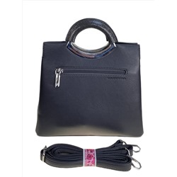 Женская сумка из искусственной кожи, цвет серо - черный