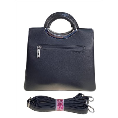 Женская сумка из искусственной кожи, цвет серо - черный