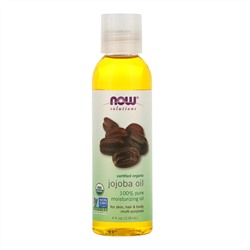 Now Foods, Solutions, сертифицированный органический продукт, масло жожоба, 118 мл (4 жидк. унции)
