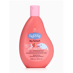 Шампунь и гель для душа 2в1 My Friend Bebble с ароматом клубники, 250 мл