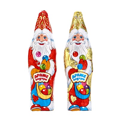 Фигурный шоколад «Дед мороз», с драже внутри, кондитерская глазурь, 80 г