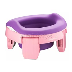 Горшок дорожный HandyPotty 3 в 1 розовый и вкладка фиолетовая