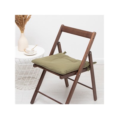 Подушка на стул «Этель» Kitchen, 42×42 см, зелёная