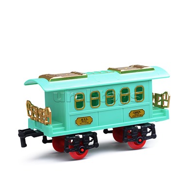 Железная дорога 2 в 1 "Ретро поезд" с подсветкой и эффектом дыма, в коробке