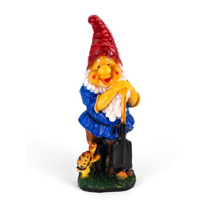 Садовая фигура из гипса «Гном с черепахой», 30×31×72 см