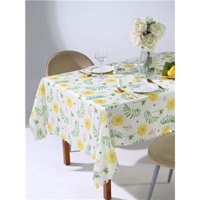 Скатерть «Доляна» Yellow flowers, размер 145×220 см