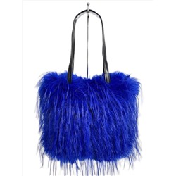 Женская сумка из искусственного меха, цвет синий