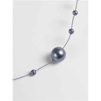 Жемчуг на леске, 3/8 мм, 9±0.5 м, серый