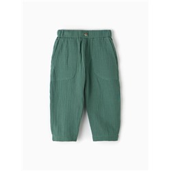 Брюки «Крошка Я. Муслин», рост 92 см, зелёные