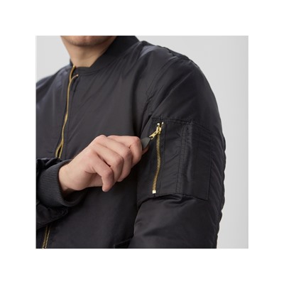 Бомбер мужской на молнии MIST, размер 52, черный