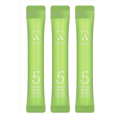 AllMasil Шампунь для волос с яблочным уксусом / 5 Probiotics Apple Vinegar Shampoo Stick Pouch, 20 шт. х 8 мл KRISTALLER, 1110546