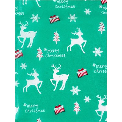 Бумага новогодняя упаковочная тишью «Рождество», зелёная, 50×66 см