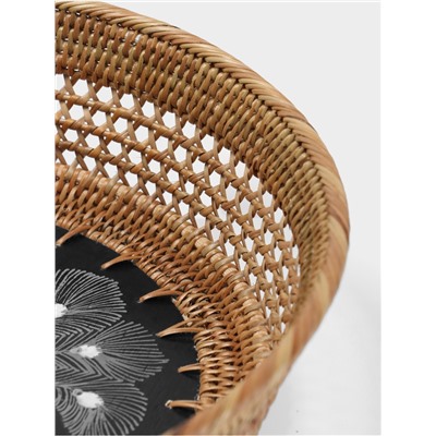 Корзинка плетёная из ротанга «Павлин», 23×23×7 см, МИКС