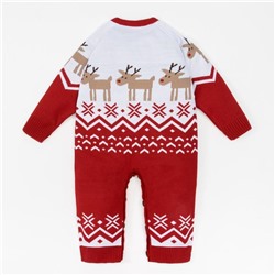Комбинезон детский вязаный «Крошка Я. Оленята», рост 80-86 см