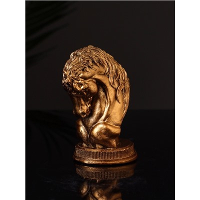 Фигурка гипс «Конь: шахматная фигура», 9×6 см, цвет бронза