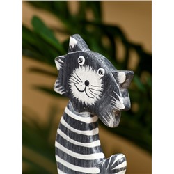 Календарь настольный «Полосатый кот», 7×4×14 см, дерево, чёрно-белый