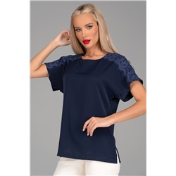 Блузка Келли (кружево/черника)