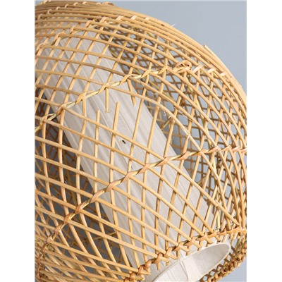 УЦЕНКА Светильник потолочный из ротанга «Объём» 1×120 Вт, Е27, 30×30×40 см