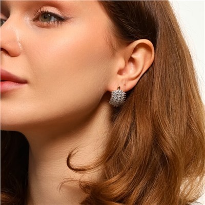 Серьги дорожка ювелирная бижутерия коллекция "Дубай", покрытие позолота, вставка: фианиты, цвет: прозрачный, арт.213.547