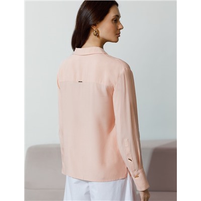 Блузка с широкими манжетами из вискозы с лиоцеллом