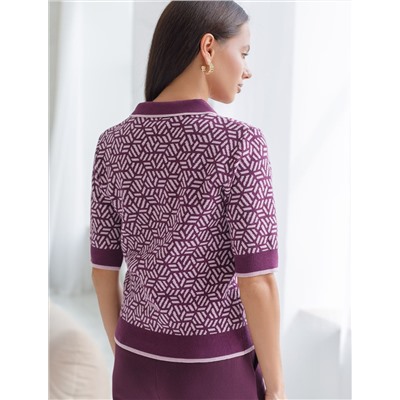 Джемпер жаккардовой вязки с кашемиром