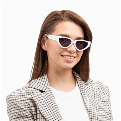 Очки солнцезащитные женские OneSun, uv 400, дужка 14 см, ширина 15 см, линза 4.2×6.5 см, белые