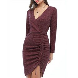 Платье трикотажное с кулиской на юбке