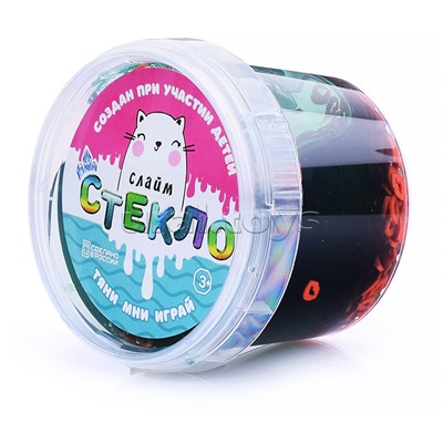 Слайм "Стекло" 100 гр, бирюзовый с декоративным наполнителем