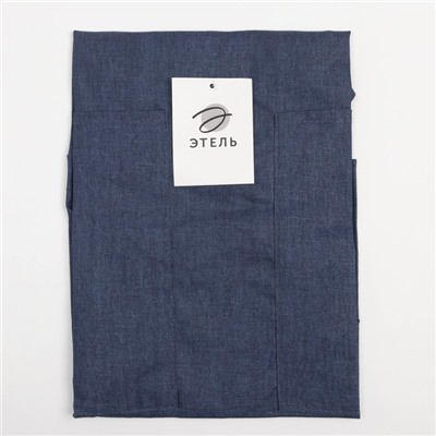 Фартук «Этель. Стиль», синий, 60×75 см, 60% п/э, 20% хлопок, 20% лён
