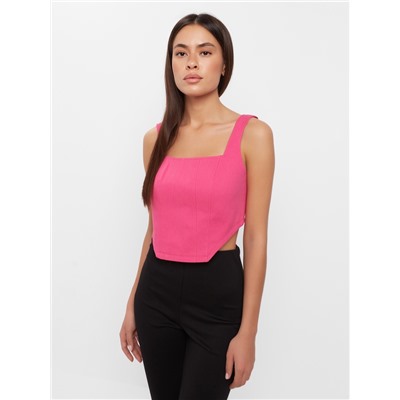 Корсет женский джинсовый MIST: Denim, размер 48, розовый