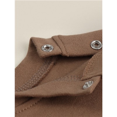 Футболка с длинным рукавом SL HOME, рост 74-80 см, кофейная